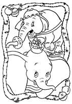 coloriage noel de dumbo